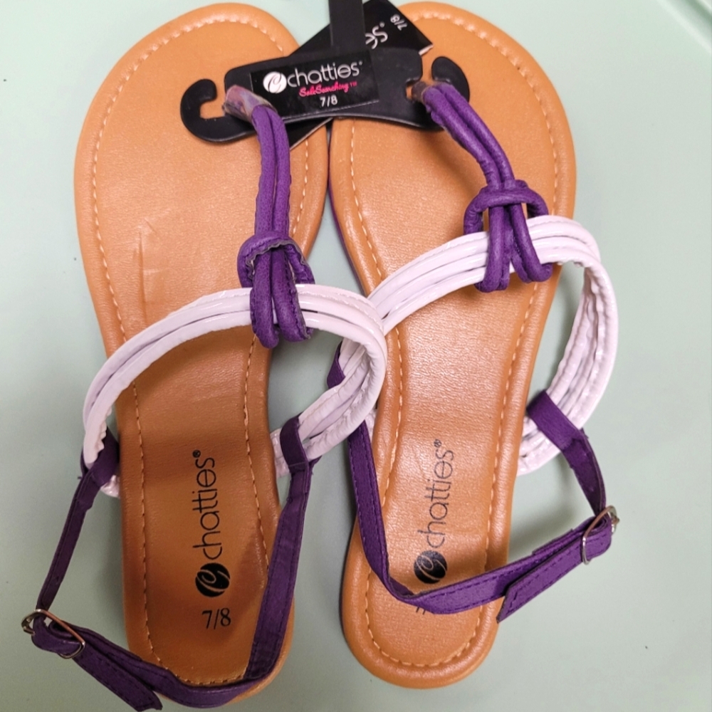 Chatties Purple and White Sandals